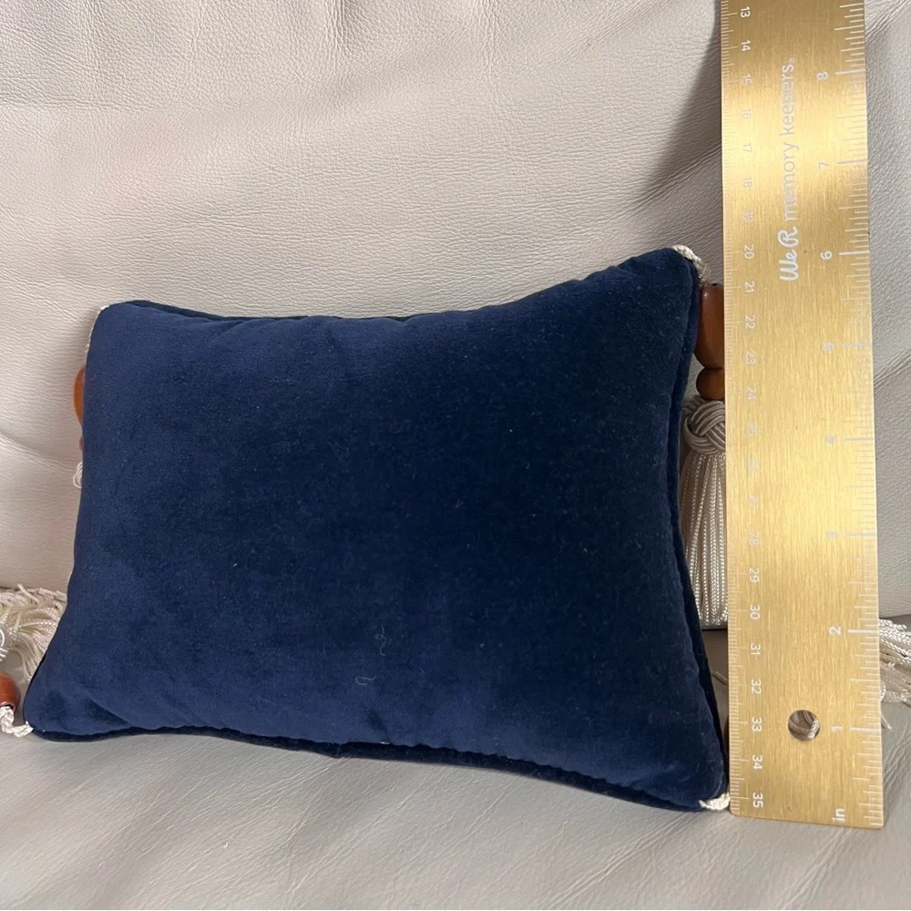 Happy Chanukah Needlepoint Decorative Pillow with Tassels